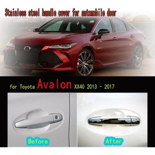 Karcng 8pcs/set Car Stainless Steel Exterior Door Handle Bowl Frame Sticker For Toyota Avalon XX40 2013 - 2017
