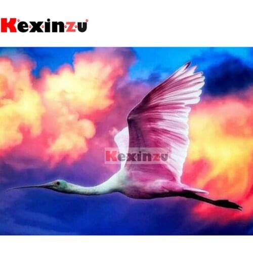 Kexinzu 5D DIY Full Square/Round Drill Diamond Painting "Hummingbird" Embroidery Mosaic Cross Stitch Stickers Decor Gift X7705