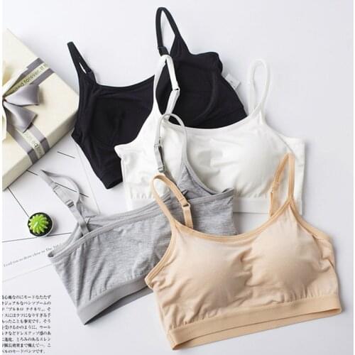 Modal no steel ring bra one with chest pad wrapped chest underwear tube top bra short camisole female bottoming