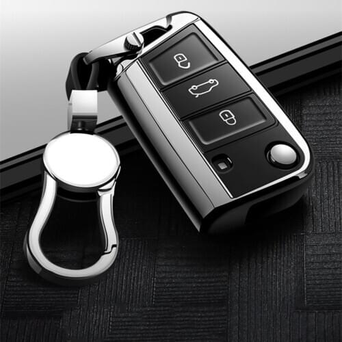 Soft TPU Car Key Remote Case Cover Holder Shell For Volkswagen VW Golf 7 mk7 Seat Ibiza Leon FR 2 Altea Aztec For Skoda Octavia