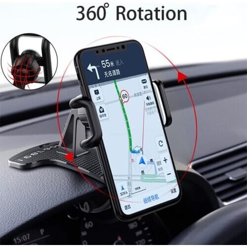 2020 New Adjustable HUD Car Dashboard Phone Stand GPS Car Clips Holder Parking Number for IPhone Mobile Phone Car Stand Support