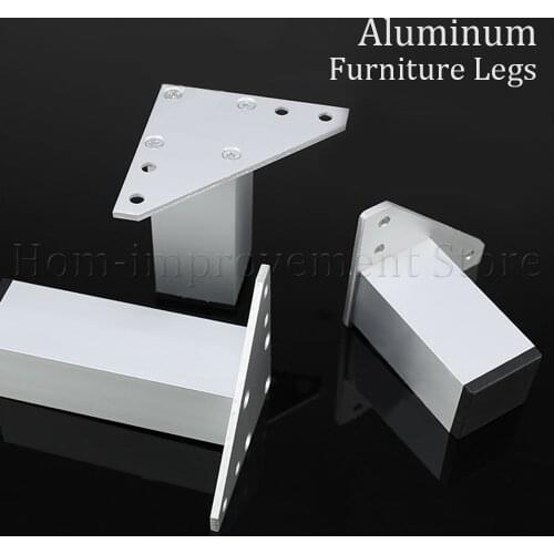 2 Pcs 60-120mm Metal Furniture Legs Aluminum Alloy Furniture Legs for TV Stand Cabinet Bed Sofa Office Table Cabinet Legs