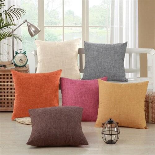 Solid Sofa Waist Cushion Cover Pillowcase 30x50/40x40/45x45/40x60/50x50/55x55/60x60cm Decorative Throw Pillowcase for Home