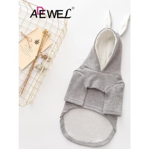 ADEWEL Autumn And Winter Christmas Rabbit ears Solid Color Dog Clothes Ropa Para Perro Knitting Dog Sweater Honden Kleding 2XL