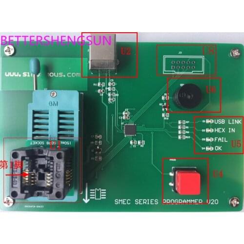 Encryption Chip Programmer Development Board for Smec98sp