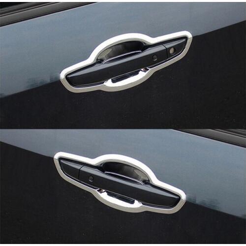 FIT FOR HONDA CIVIC SEDAN 2016 2017 CHROME DOOR HANDLE BOWL COVER CUP CAVITY TRIM INSERT FRAME CATCH MOLDING GARNISH BEZEL