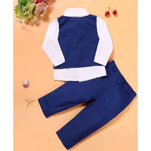 A Generation of Foreign Trade Childrens Clothing Gentleman Boy Tie + Vest + Shirt + Pants 4 Piece Set Factory Direct Sales