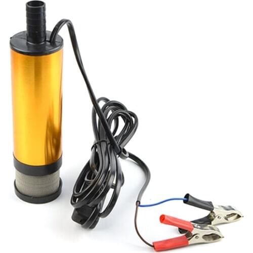 Portable Mini DC Electric Submersible Pump 12V 24V For Pumping Diesel Oil Water Aluminum Alloy Shell 12L/min Fuel Transfer Pump