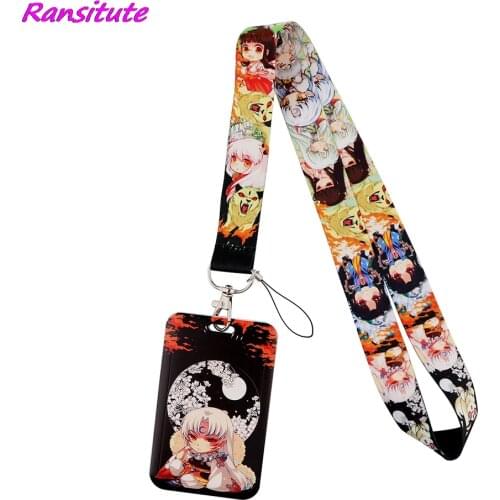 Ransitute R2107 Anime Lanyard Card Holder Students Fans Hanging Neck Mobile Phone Lanyard Badge Subway Access Card Holder