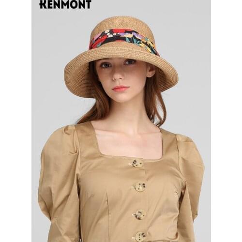 Kenmont sun hat, braided hat, big brim straw hat, beach hat, big brim, summer sun protection and uv protection with strap