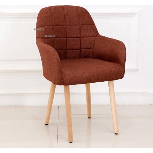 Nordic Solid Wood Dining Chairs Bedroom Balcony Restaurant Leisure Chair Modern Minimalist Coffee Hotel Designer Lounge Armchair