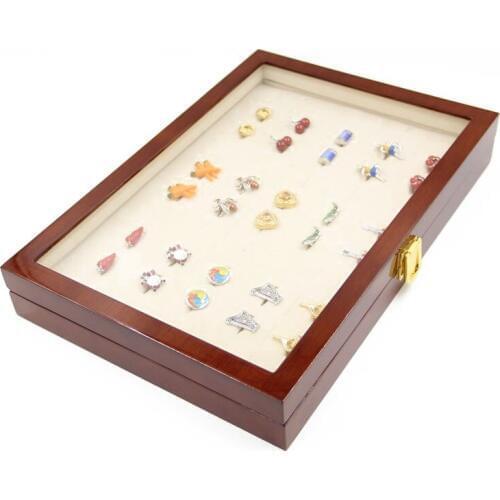 Promotion glass jewelry box caryying cufflinks cases gift box free shipping