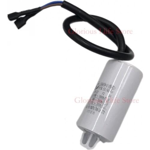Washing Machine Refrigerator Freezer CBB65A-2 Nonpolar AC 450V 5% Motor Running Capacitor White 40x85mm 8mm Thread