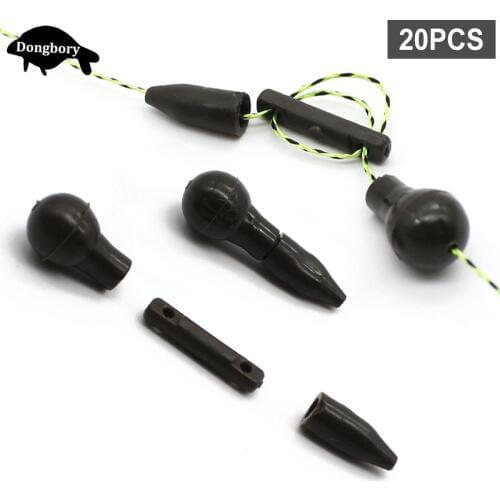 20PCS Carp Fishing Advanced Adjuster Stoppers Fishing Running Lead Link Stops In Line Carp Rigs Method Feeder Tackle Accessories
