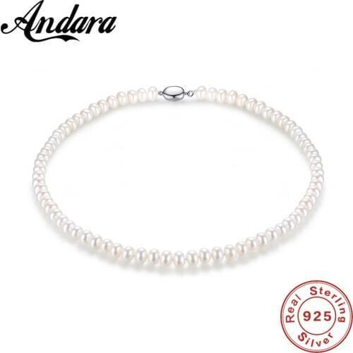 High-Brightness Pearl Strand Necklace 8-9mm Natural Freshwater Pearl Necklace For Women Wedding Jewelry