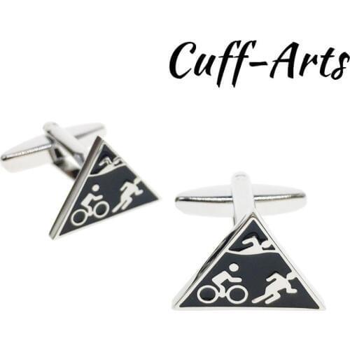 Cufflinks for Men Sports Cycle Run Swim Ironman Cufflinks Gifts for Men Gemelos Les Boutons De Manchette by Cuffarts C10495