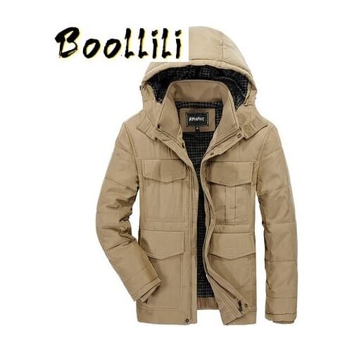 Winter Jacket Men 2020 Cotton Padded Coat Casual Thick Outwear Mens Winter Jacket Hood Loose Plus Size Campera Plus Size