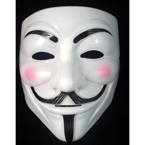 1Pc Halloween Mask Movie Cosplay Vendetta Hacker Mask Anonymous Guy Fawkes Christmas Party Gift for Adult Kids Film Theme