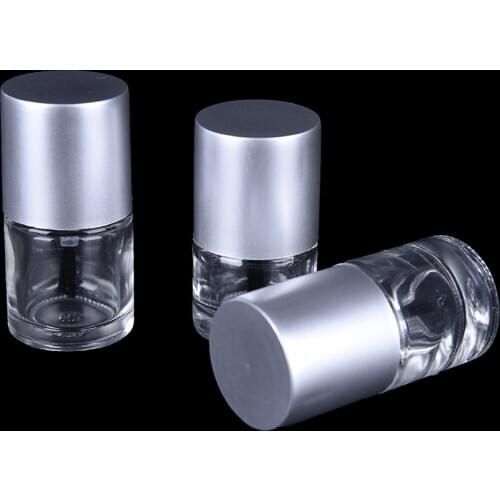 10ML 5ML Empty Nail Polish Bottle Cosmetic Containers Nail Glass Bottles With Brush Transparent Glass With A Lid Brush