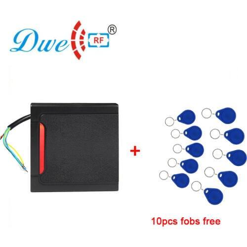 125khz black plastic rfid card reader square shape wall mounted gate control reader