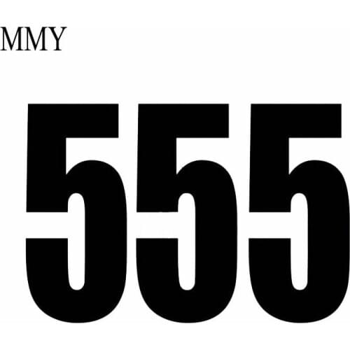 130mm*60mm(each) Set 3x Sticker Vinyl Decal Car Bike Door Number 5