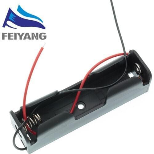 5Pcs 18650 Battery Holder Box Case Black With Wire Lead 3.7V Clip high quality