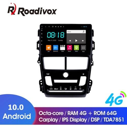 9" Android 10.0 RAM 4G ROM 64G for Toyota VIOS 2018 Car Dvd Gps Navigation Radio Multimedia Player Stereo Head Unit