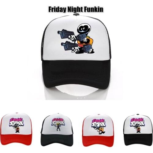 Friday Night Funkin Toy Hot Game Friday Night Funkin Baseball Cap Spooky Month Skid and Pump Trucker Hat Summer Cap For Adult