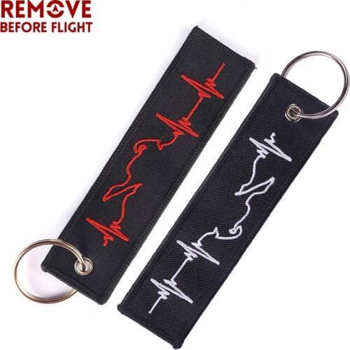 Lovers Keychains Jewelry Fashion Biker Heartbeat Keychains for Motorcycles and Cars Fashionable Chain Keychain for Biker Lovers