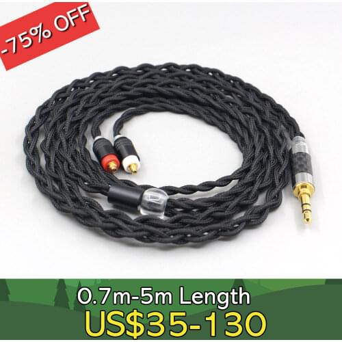 Pure 99% Silver Inside Headphone Nylon Cable For Sony IER-M7 IER-M9 IER-Z1R Earphone Headset LN007451