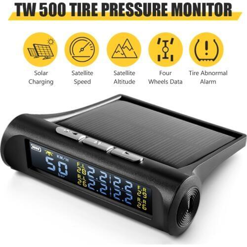 Universal GPS Speedometer Auto Tire pressure Sensor Tpms On-board computer Hud 2 in 1 Headup Display Solar Energy Car Electronic