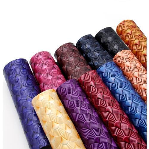 David accessories 20*33cm Fish scales Bump texture Faux Synthetic Leather Fabric,DIY Sewing HairBow Bag Shoes Material,1Yc6149