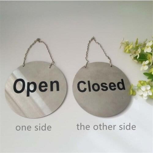 Door Plate for Store Public Area Sign Indicator Stainless Steel Open/Closed Toliet Pull Push Man Disable No cigarette Private