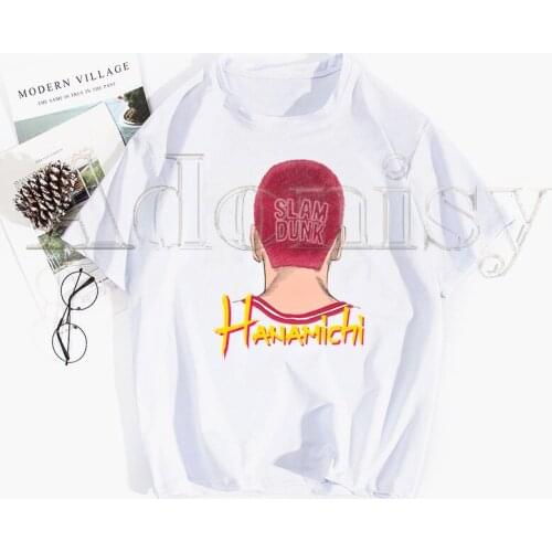 Slam Dunk Harajuku Mens Tshirt Printed Unisex Short Sleeve T Shirt Cool Cartoon Casual T-shirt Male Streetwear Tops