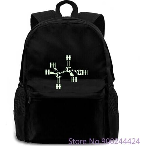 Chemistry Alcohol Molecule Structure Ethanol New - Print women men backpack laptop travel school adult student