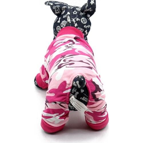 Pet Dog Jumpsuit Overalls Poodle Bichon Pug Clothes Spring Autumn Dog Clothing Camouflage Pet Apparel Outfits Pet Products