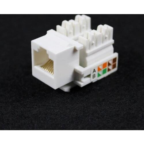 50PCS Amp style CAT5E computer network module CAT.5E network cable information module