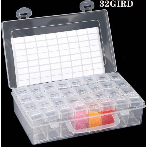 28/32/40/48/56 Grids 5D Diamond Painting Storage Box Containers Diamond Painting Tools Accessories Jewelry Beads Organizer Case