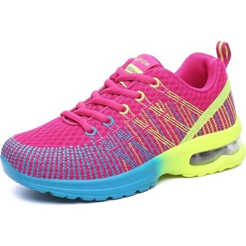 2018 New Womens Sneakers Breathable Cushioning Women Running Shoes Breathable Wave Sports Shoes for Jogging Walking Female
