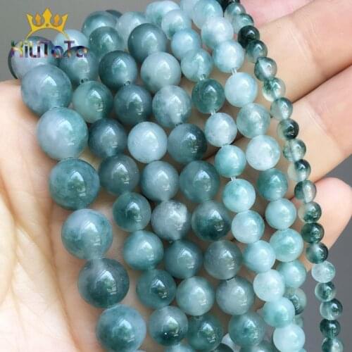 Natural Stone Green Chalcedony Jades Round Loose Spacer Beads For Jewelry Making 15'' DIY Bead Bracelet Pick Size 4/6/8/10/12mm