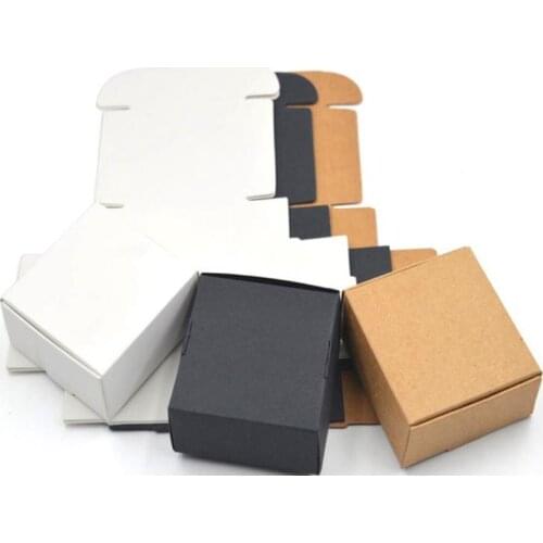 3 Size Small Kraft Paper Box Carton Packing Boxes for Gift Wedding Favor Packaging Soap Cookies Chocolate Packing Box SN469