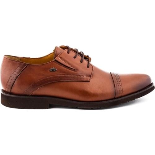 Mens Casual Shoes Genuine Leather Comfort Brown Tan Inside Out Leather Orthopedic Insole Normal Mold Suitable for Foot Anatomy Lace-Up Classic Shoes Fashion Business Suit Wedding Event 021402