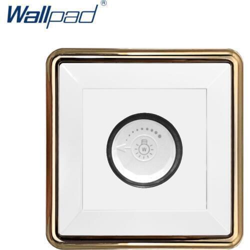 New Arrival Wallpad Dimmer Wall Light Switch Gold Panel Knob Button 15-500W