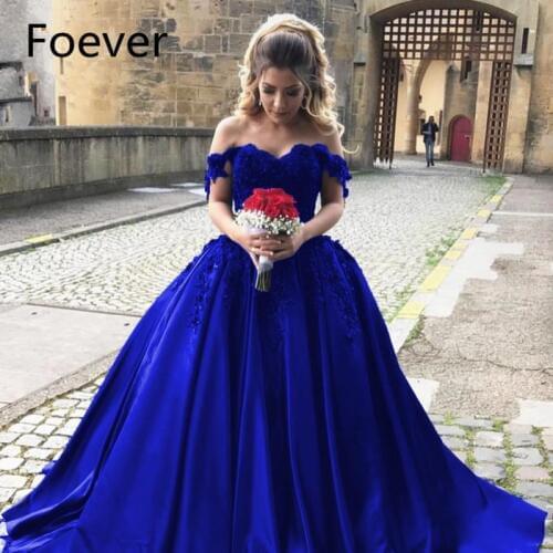 2019 New Ball Gown Prom Dresses Long Sweetheart Satin Floor Length Lace Up Back Short sleeve Formal Evening Party Dresses