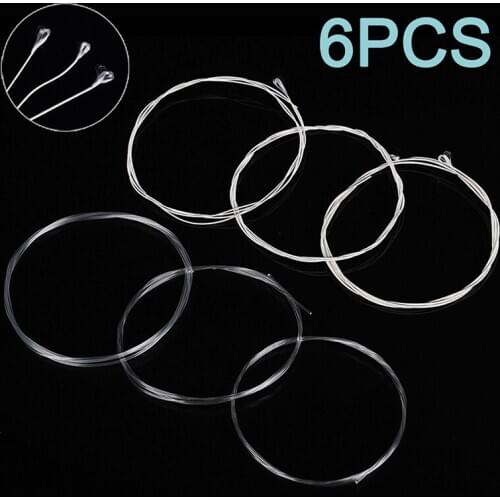 New 6pcs/Set Nylon Guitar Strings Silver Plated Plating Set for Classical Acousitc Classical Guitar Parts & Accessories
