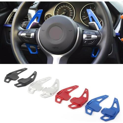 2Pcs Car Steering Wheel Shift Paddles Blade Shifter Extension For BMW 3 5 Series F10 F30 F80 320i 325i 330i RT