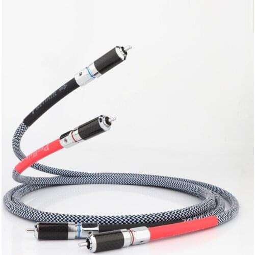 Preffair High Quality X404 OFC Silver Plated RCA To RCA Cable HiFi Audio Interconnect Cable RCA Cable HIFI Audiophile