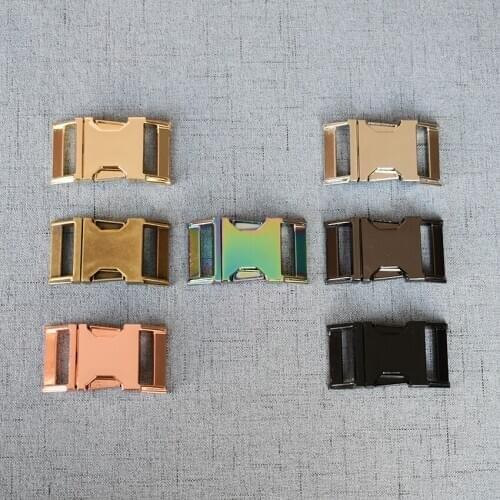 20 Pcs/Lot 25mm DIY Accessories Backpack Buckles Dog Collar Webbing Quick Release Metal Buckle Safety Clasp Outdoor Paracord