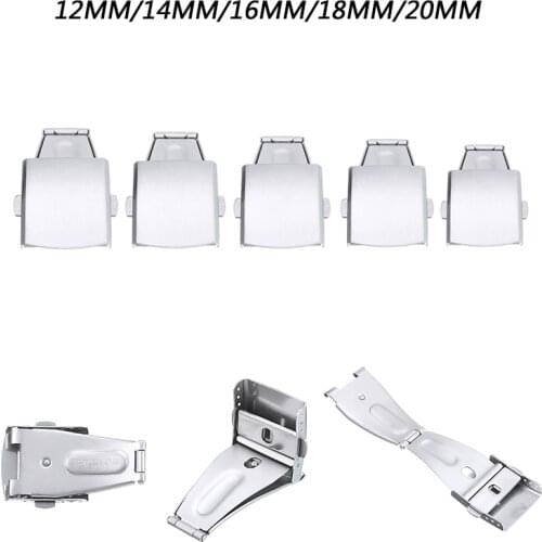 Butterfly Deployment Watch Bands Double Push Button Fold Strap Buckle Clasp For Stainless Steel Watch Strap 12/14/16/18/20mm