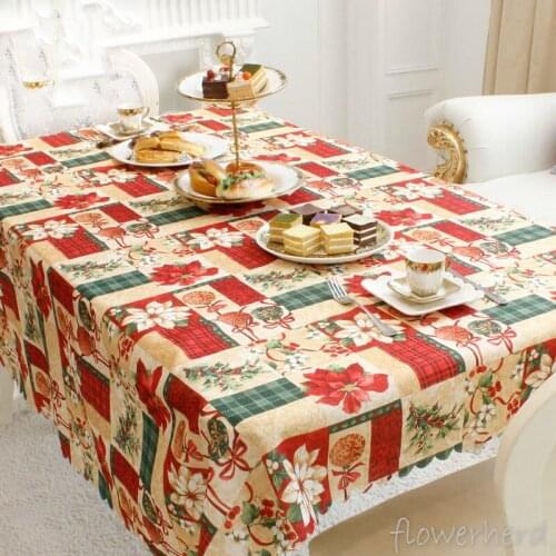 Merry Christmas Navidad Decors Table Decoration Tablecloth Creative Printed Tea Dining Table Ornaments Festival Celebration